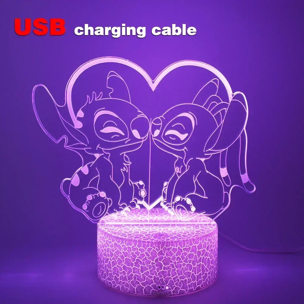 Led Cute Touch Lamp Anime Stitch