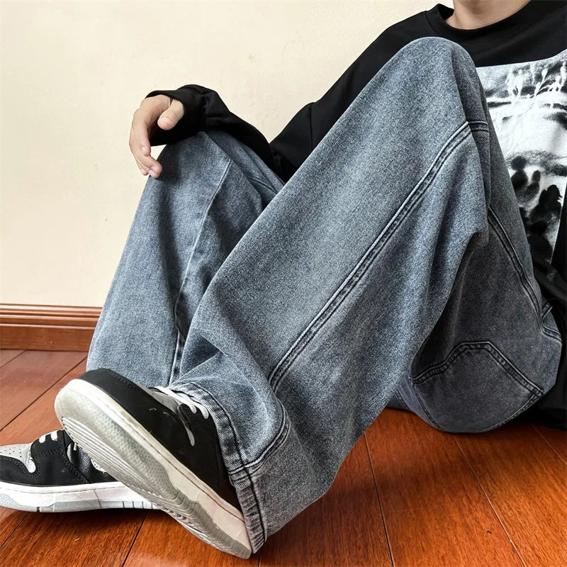 Straight Leg Solid Color Jeans