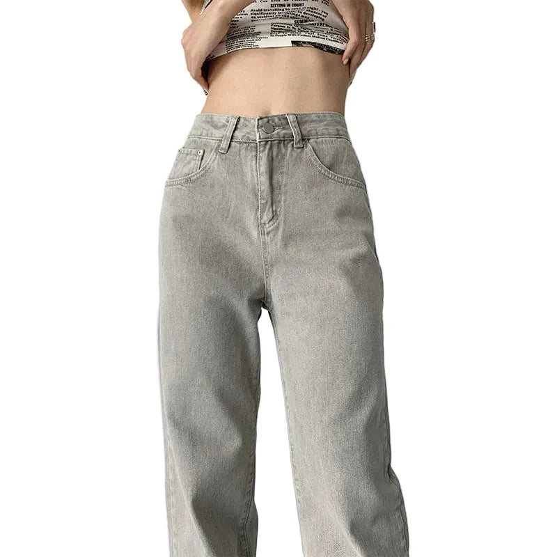 Vintage High Waist Grey Jeans