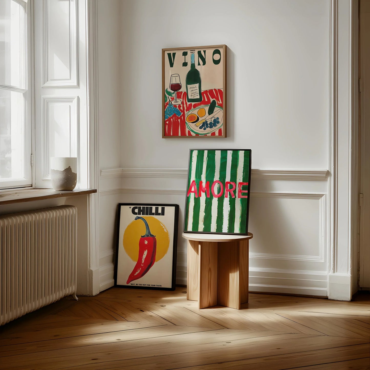 Póster de arte de pared de copa de vino
