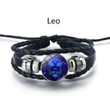 Adjustable Leather Zodiac Signs Bracelet