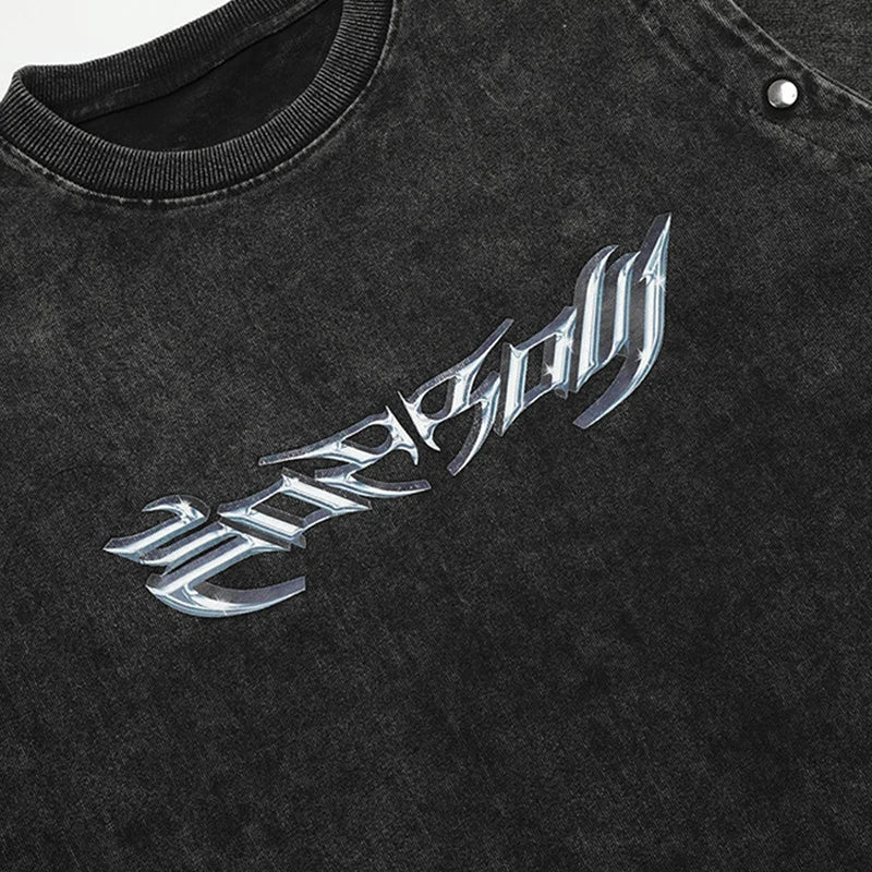 Vintage Gothic Print T-Shirt