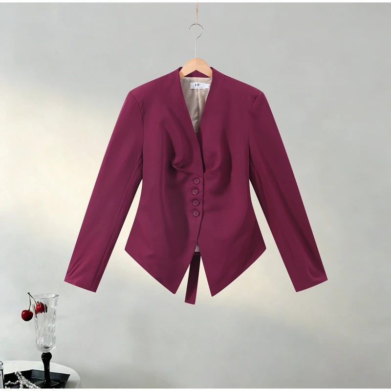 Women Single Breasted Blazer