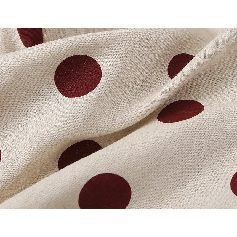 Retro Polka Dot Spaghetti Strap Long Dresses