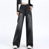 Vintage High Waist Thicken Wide Jeans
