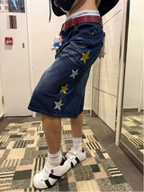 Retro Summer Star Denim Jorts