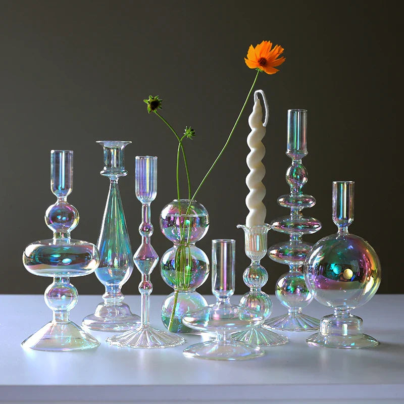 Taper Glass Candlestick Holder