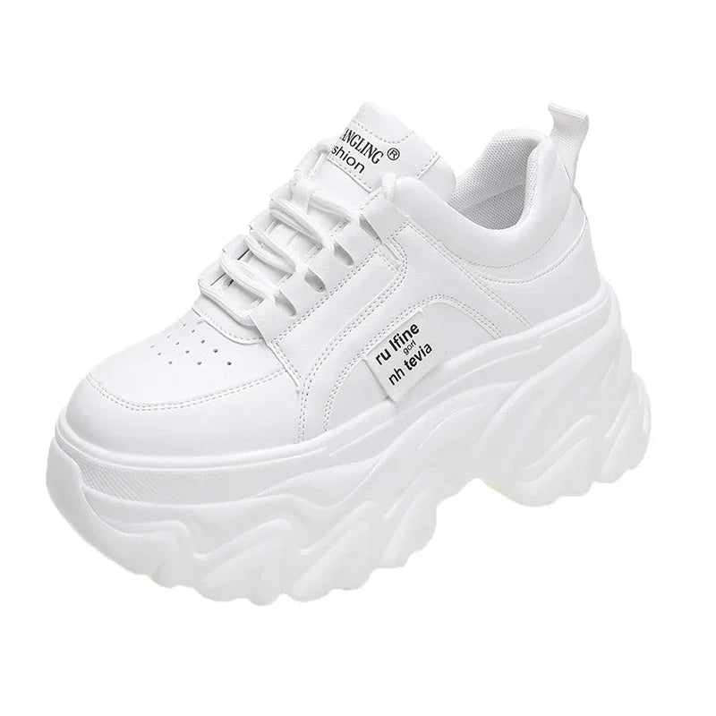 Solid Color Platform Sneakers