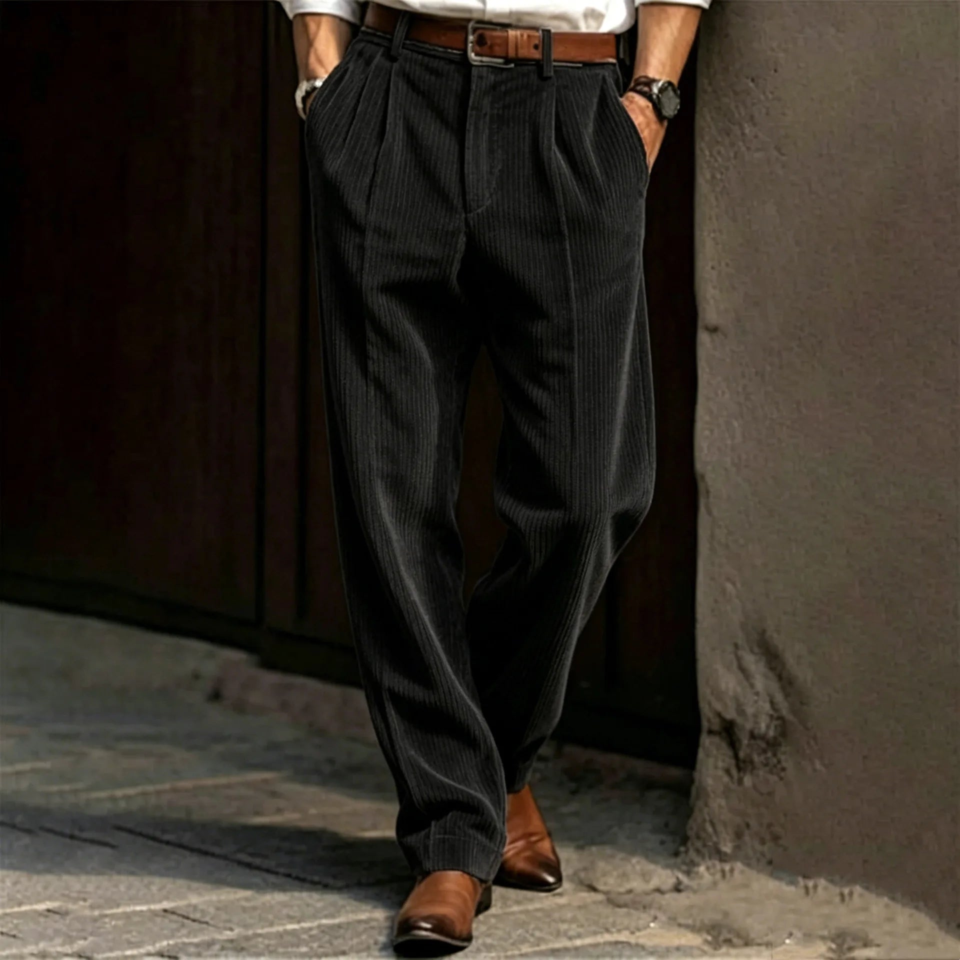 Men's Corduroy Striped Pants