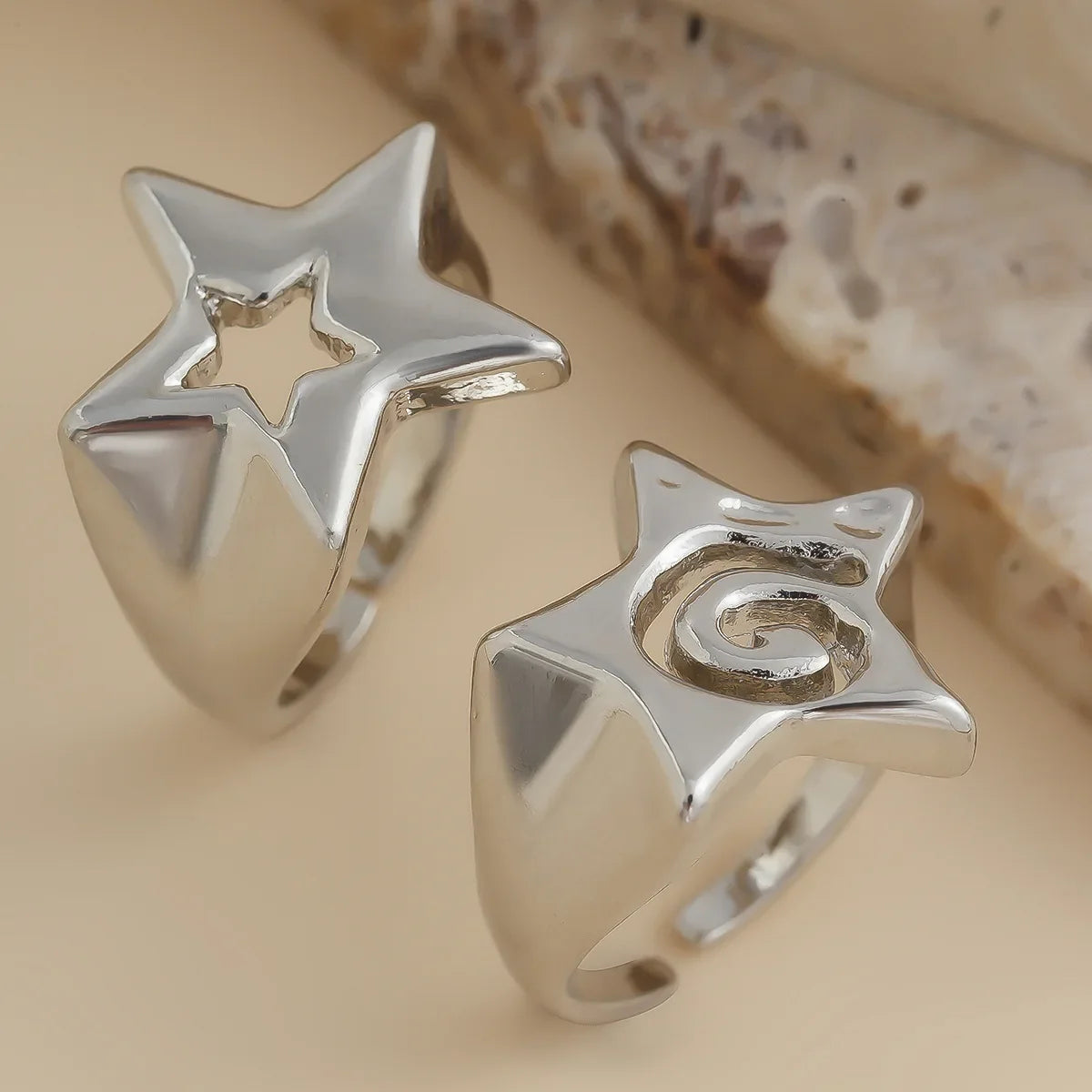 Hollow Star Girl Rings