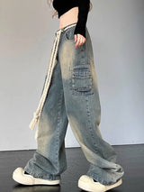 Retro Star Wide Leg Baggy Jeans