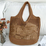 Hollow Out Woven Knitted Shoulder Bag