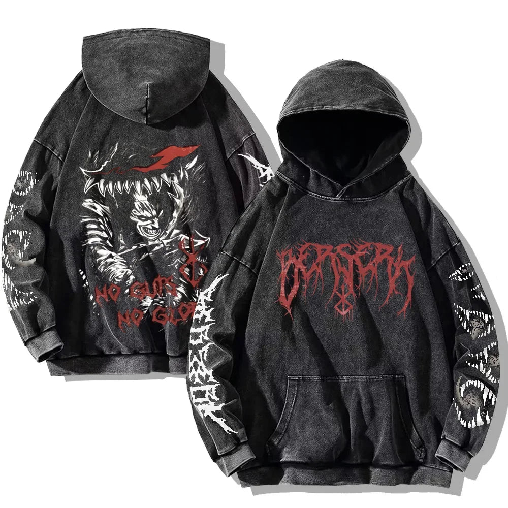 Gothic Anime Printed Vintage Hoodies