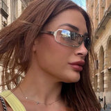 Y2K Futuristic Rectangle Glasses