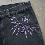 Vintage Anime Print Baggy Low Rise Jeans