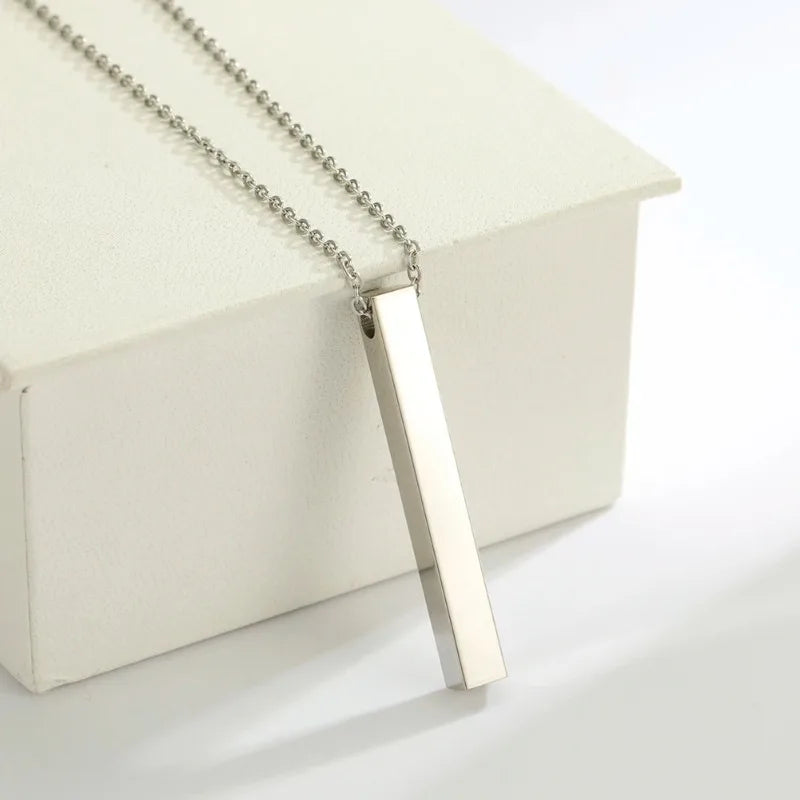 Vertical Rectangular Bar Necklace