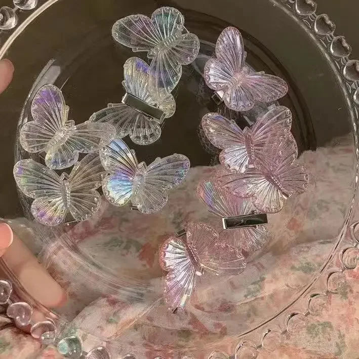 Colorful Butterflies Soft Girl Hairpins