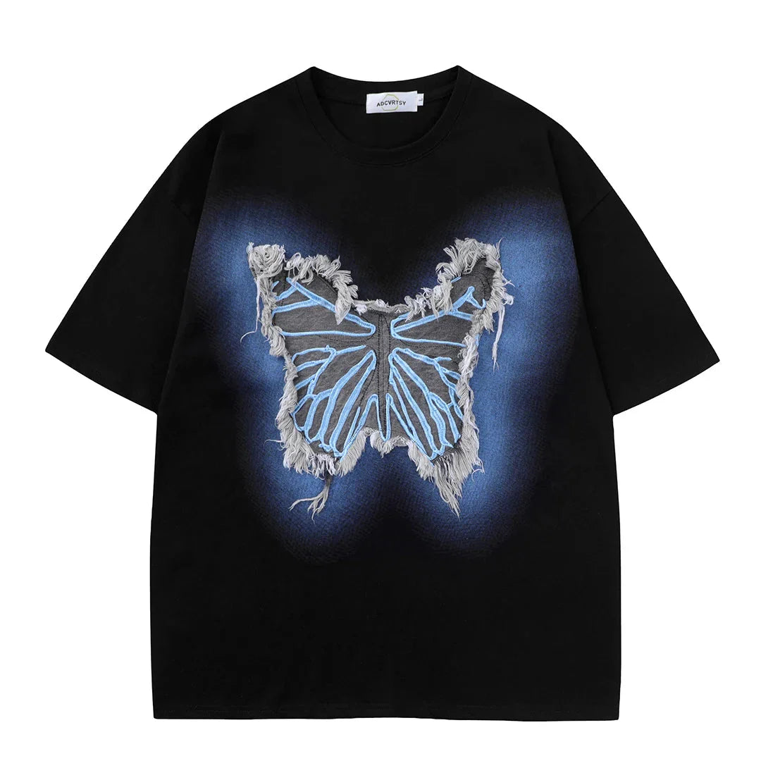 Butterfly Tassel Patch T-Shirt