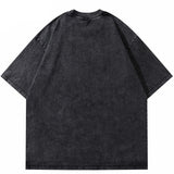 Vintage Washed Black Devil Graphic T-Shirt