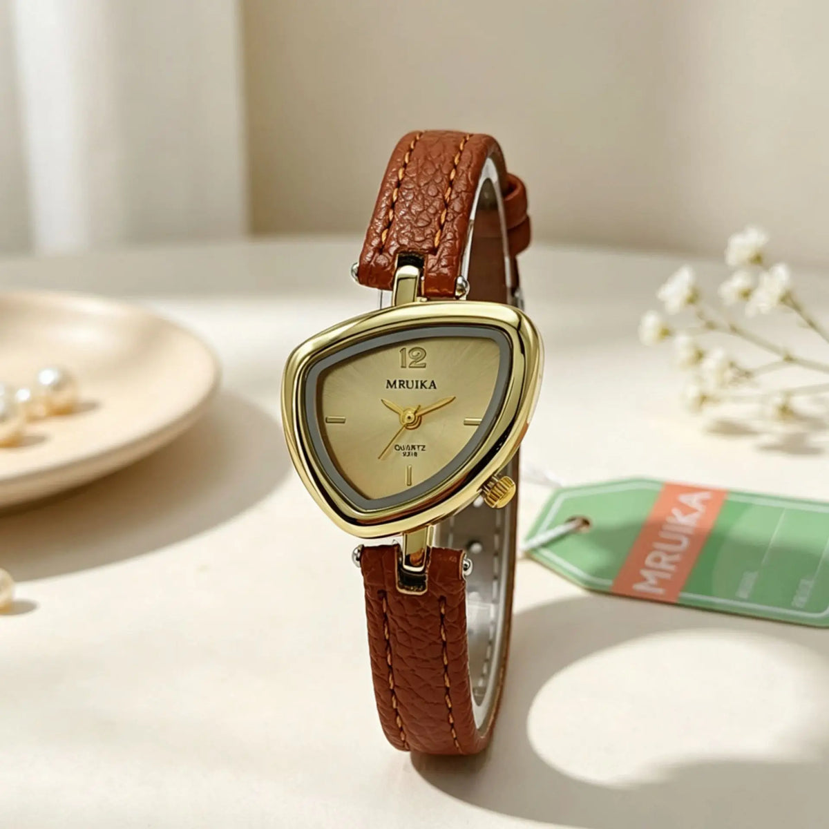 Y2K Triangle Women Leather Watch