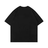 Camiseta de cuello redondo con retales metálicos