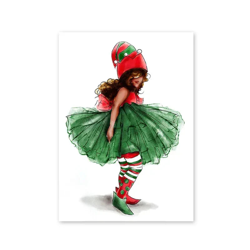 Merry Christmas Cartoon Santa Poster