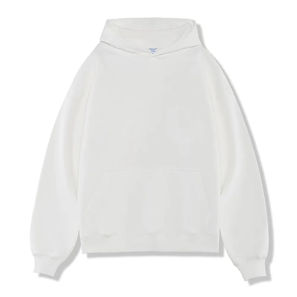 Sudadera con capucha lisa de color liso