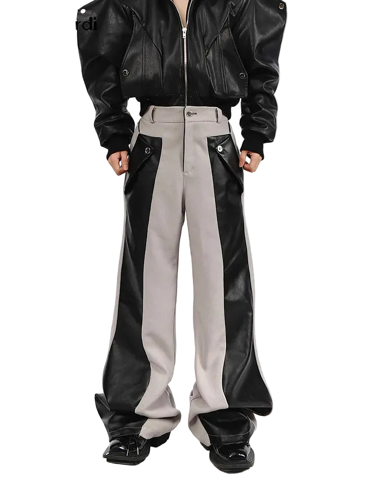 Y2K Cyber Faux Leather Pants