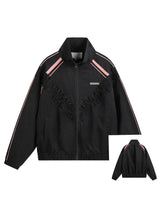 Y2K Women's V Striped Windbreaker Jacket