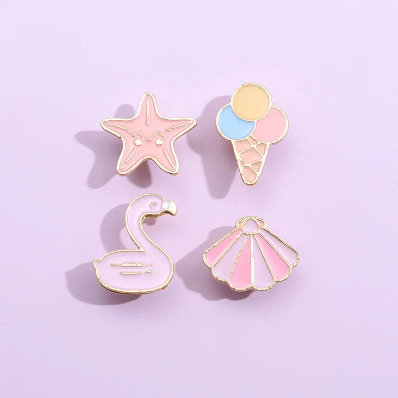 Beach Sandals Ice Cream Pins