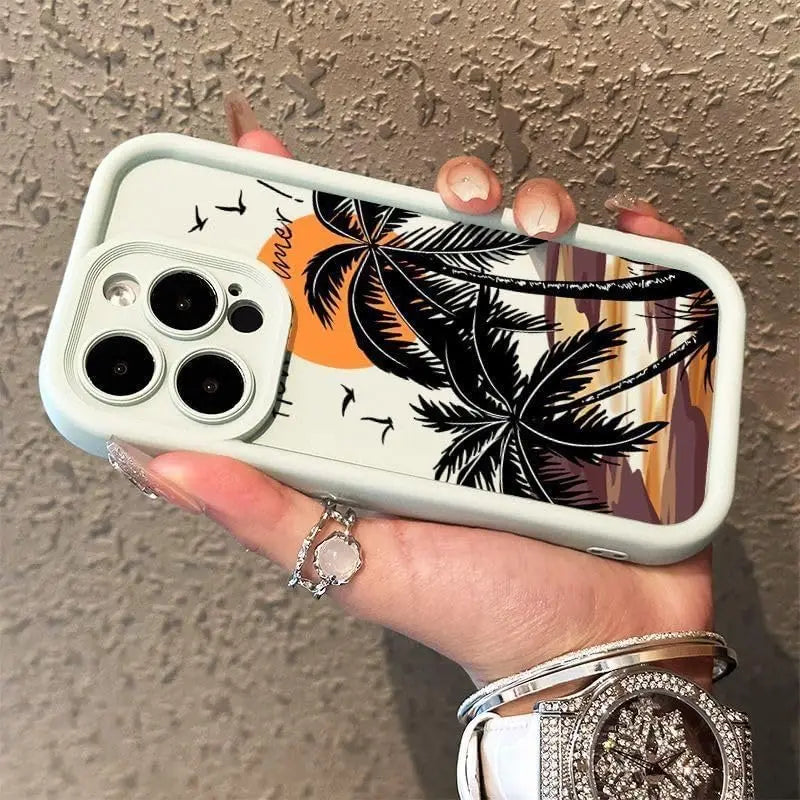 Tree Summer Style Painting iPhone Case