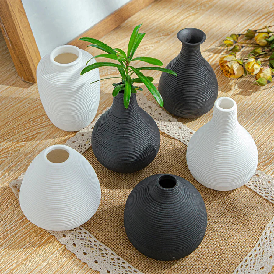 Jarrón Vintage de Cerámica para Plantas Hidropónicas