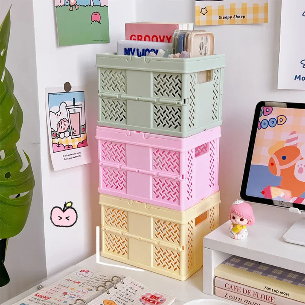 Pastel Folding Storage Basket