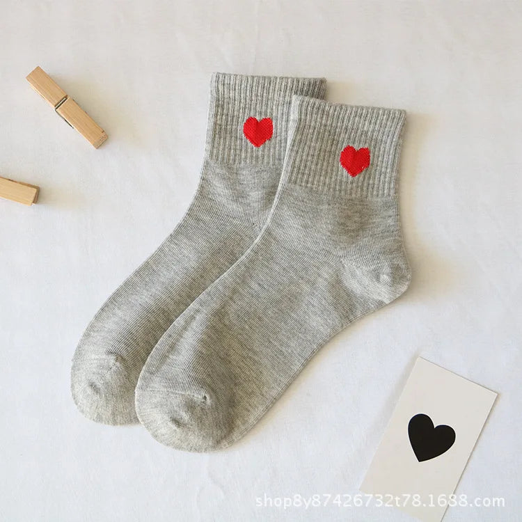 Spring Summer Cotton Color Short Ankle Socks