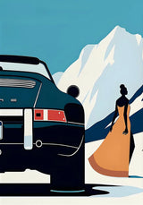 Classic Porsche 911 Alpine Drive Poster