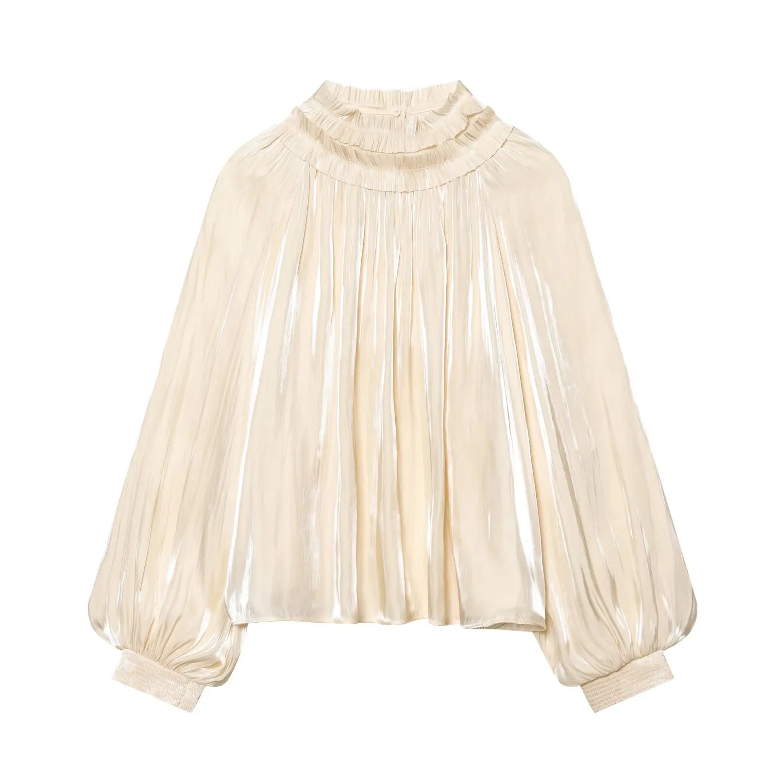 Women's Shiny Satin Blouse
