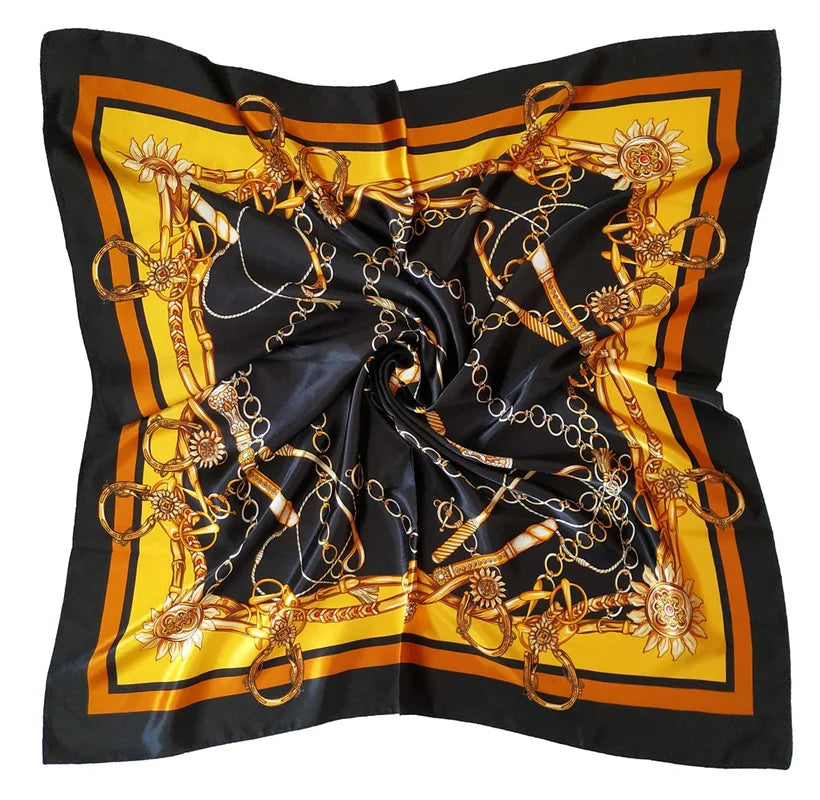 Summer Concert Silk Satin Head Scarf