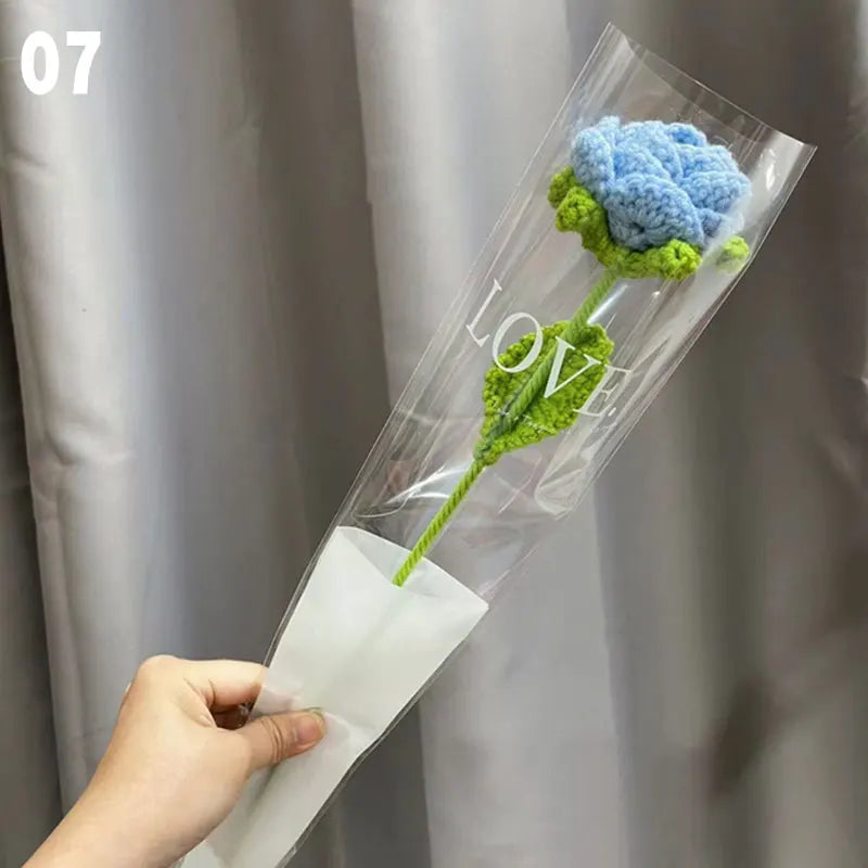 Gestrickter Rosen-Tulpen-Blumenstrauß für Hochzeiten