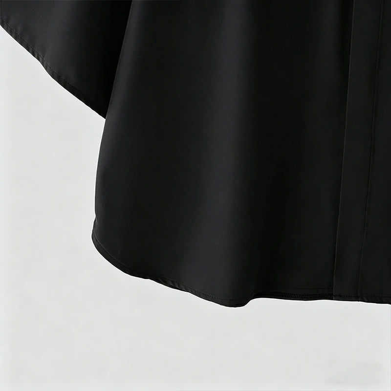 Korean Style High Collar Short Sleeve Shirt