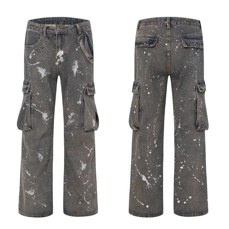 Y2K Stained Cargo Jeans