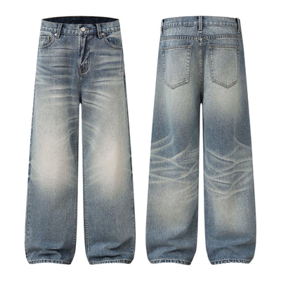 Vintage Loose Washed Straight Leg Jeans