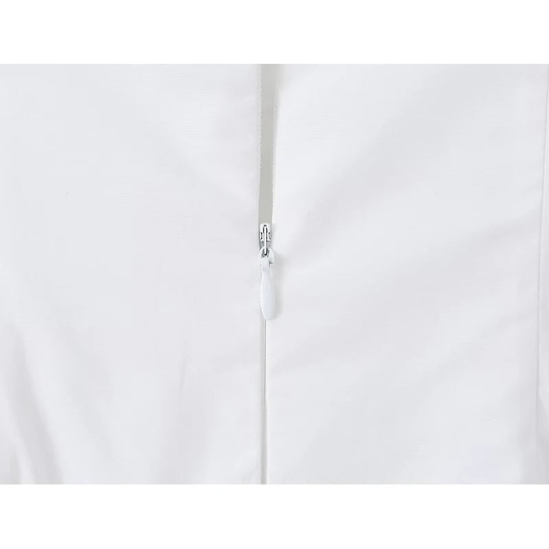 White Corset Midi Dress