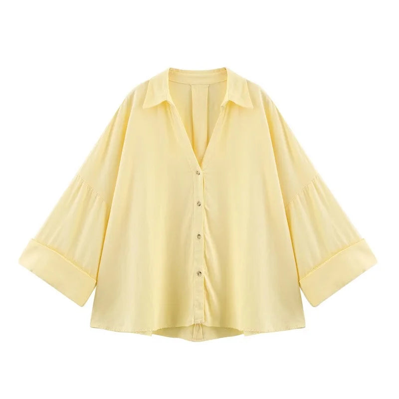 Striped Women's Loose Old Money Shirts