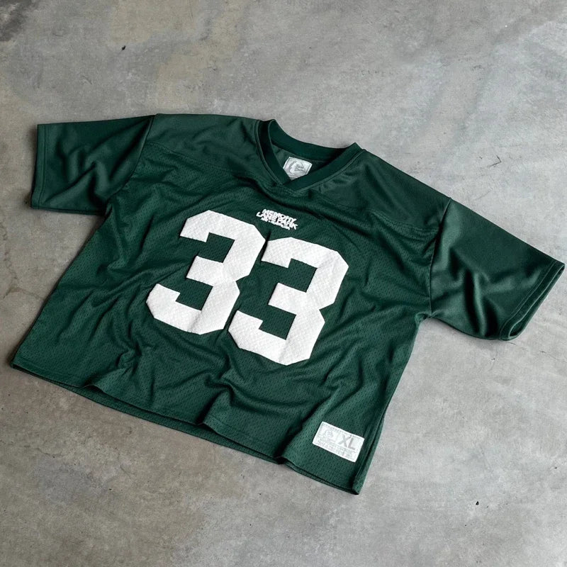 Retro Mesh Football Jersey Sports T-Shirt