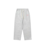 Solid Color Drawstring Straight Leg Pants