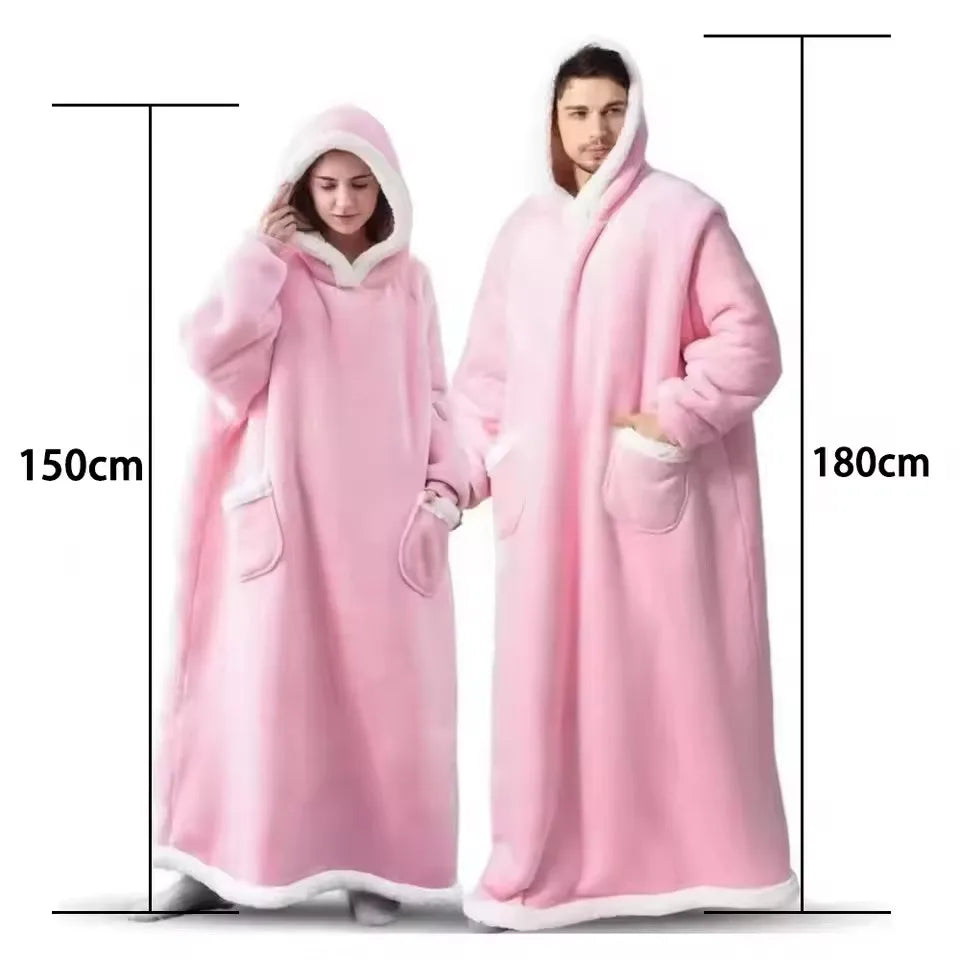 Christmas Flannel Hooded Blanket Pyjamas