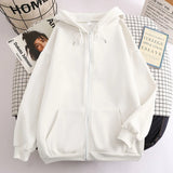 Oversized Retro Zip-Up Gothic Hoodie