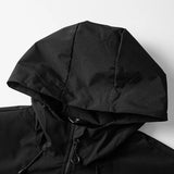 Solid Color Waterproof High Collar Windbreaker Jacket