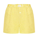 Elastic Waistband Gingham Boxer Shorts T-Shirt