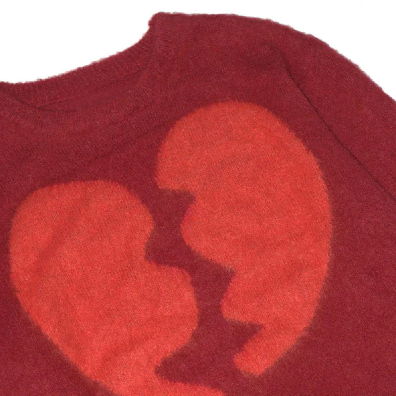 Oversized Knitted Sweater Graphic